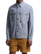 Moncler Grenoble Langarmhemd aus Chambray Hemd Herren hellblau hellblau Bild 2