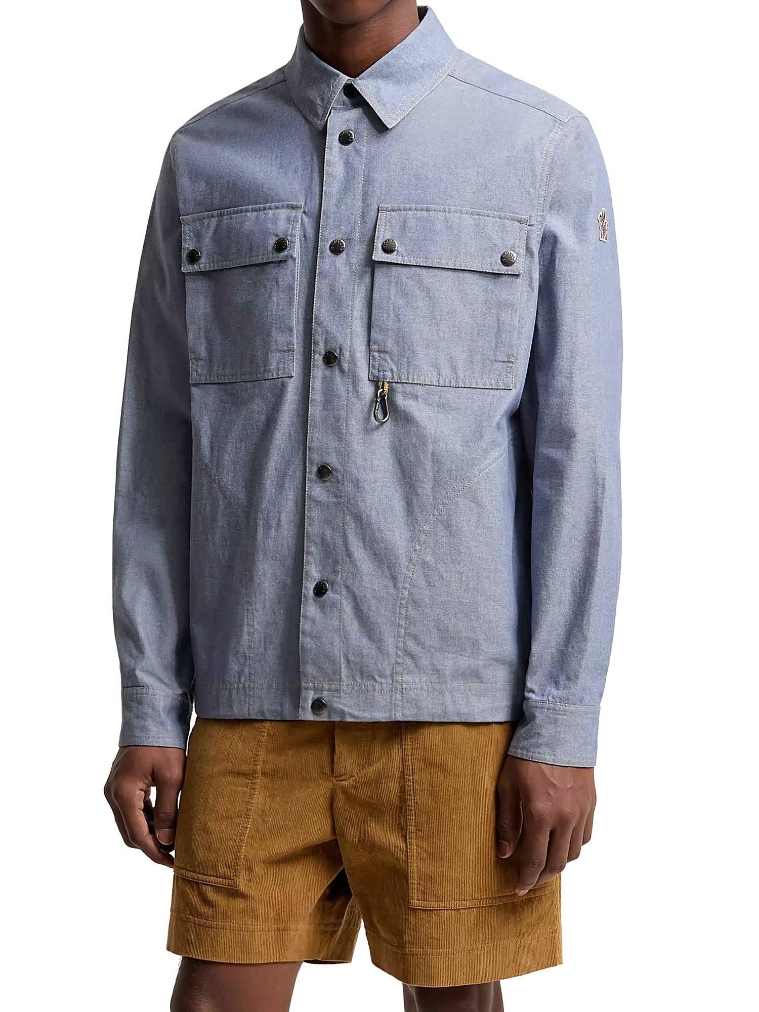 Moncler Grenoble Langarmhemd aus Chambray Hemd Herren hellblau hellblau Bild 2