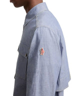 Moncler Grenoble Langarmhemd aus Chambray Hemd Herren hellblau hellblau Bild 4