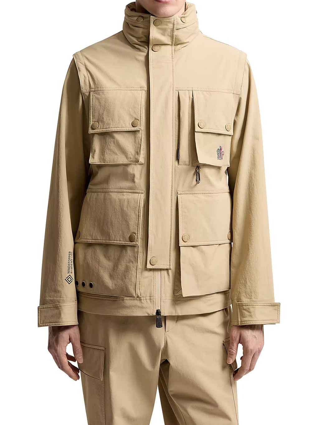 Moncler Lione 2 in 1 Feldjacke Jacke Herren beige beige Bild 3