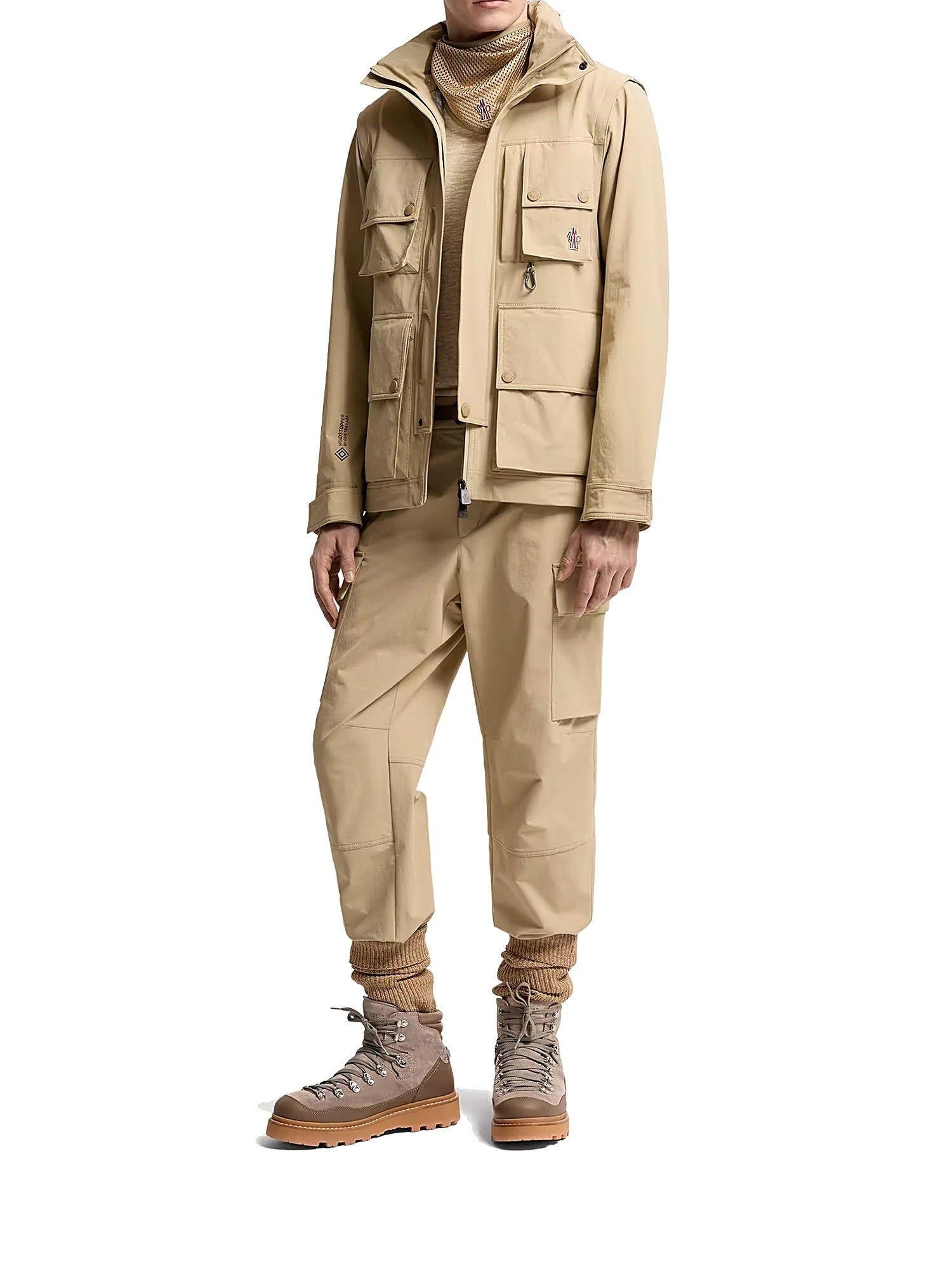 Moncler Lione 2 in 1 Feldjacke Jacke Herren beige beige Bild 4