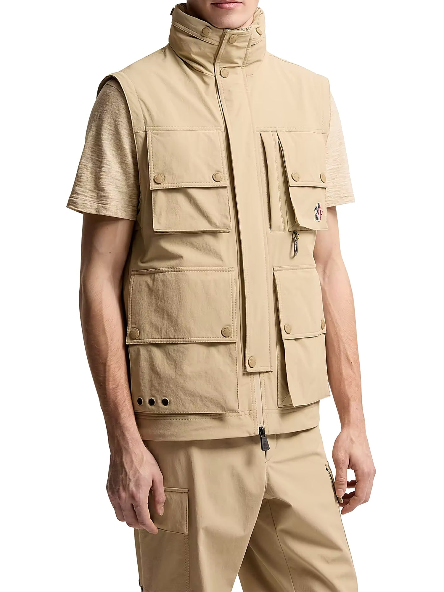 Moncler Lione 2 in 1 Feldjacke Jacke Herren beige beige Bild 5
