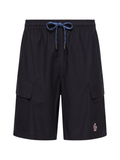Moncler Logo Patch Shorts Herren dunkelblau dunkelblau Bild 1