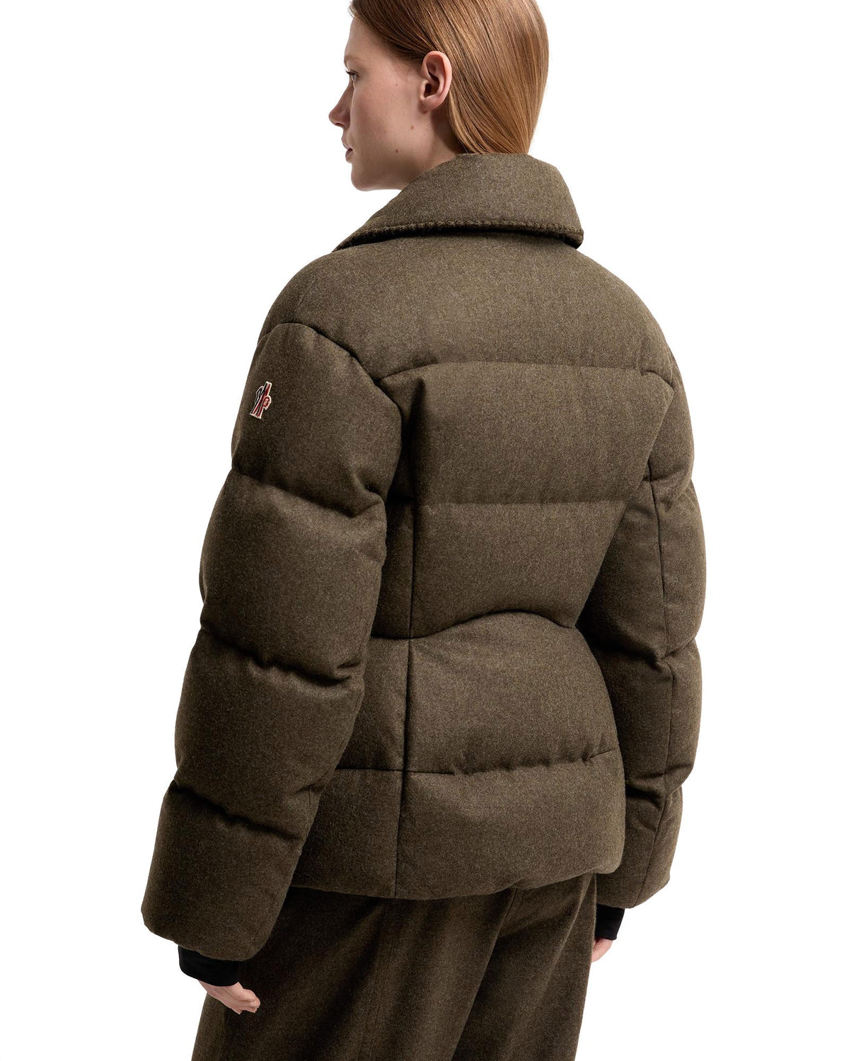 Moncler MONTEAIN Damen-Loden-Daunenjacke dunkelgrün Bild 5