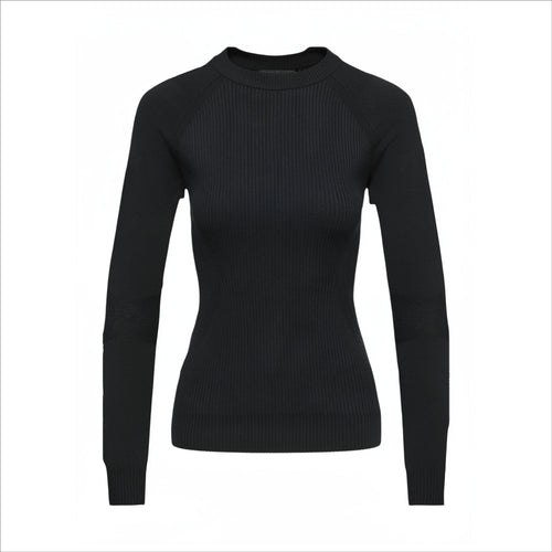 Moncler Rollkragenpullover aus strukturierter Wolle Strick Damen dunkelblau dunkelblau Bild 1