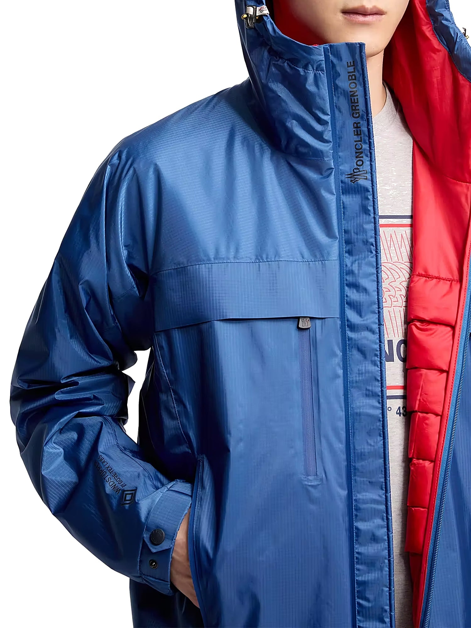 Moncler Thurn Windstopper Windjacke Jacke Herren blau blau Bild 5