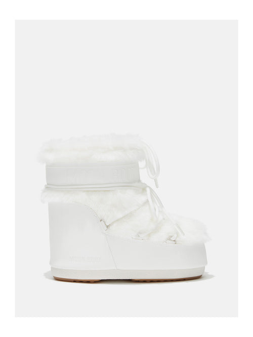 Moon Boot Icon Low Faux Fur Winterboot Damen weiss weiss Bild 1