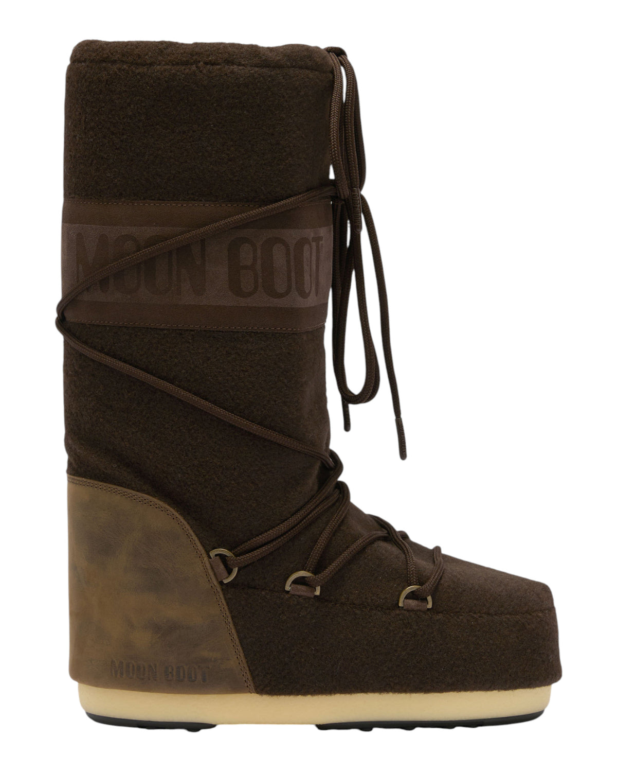 Moon Boot Icon Nubuck Felt Damen-Winterstiefel dunkelbraun Bild 1
