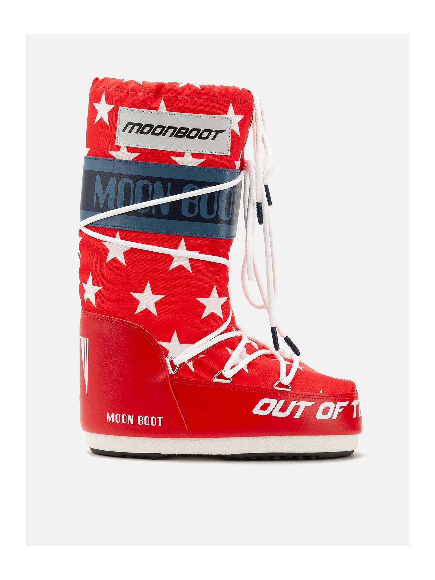 Moon Boot Icon Retrobiker Winterboot Damen rot/weiss - Moon Boot - MEINFREUDENHAUS