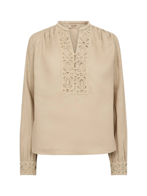 MOS MOSH Evanda LS Blouse Bluse Damen beige - Mos Mosh - MEINFREUDENHAUS