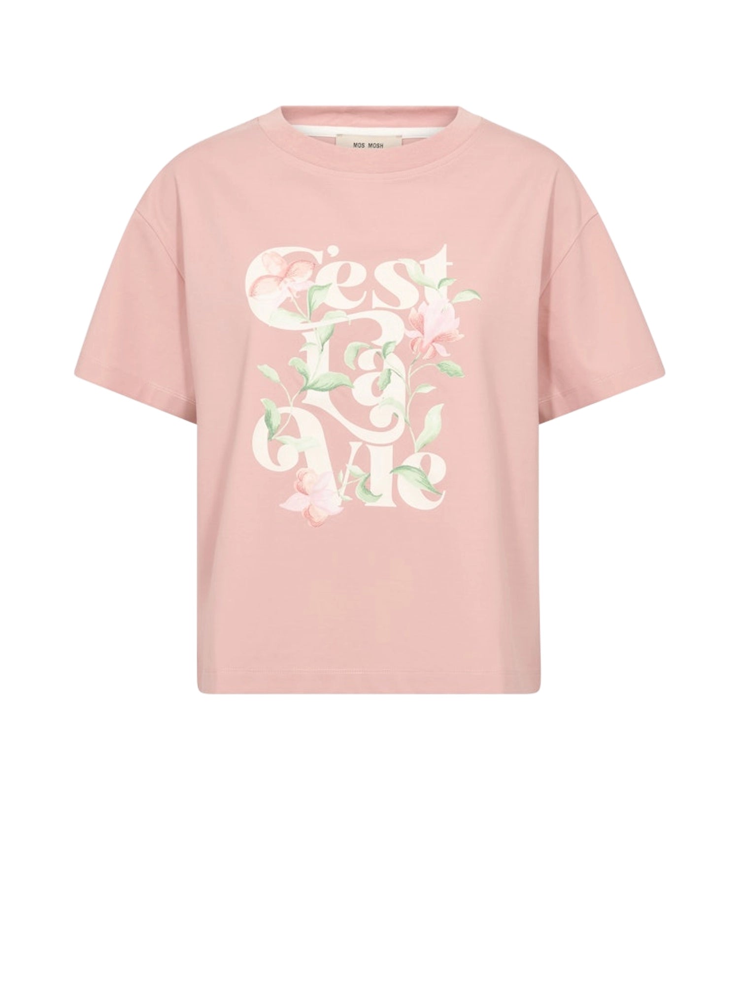 MOS MOSH Flowish O-SS Tee T-Shirt Damen rosa rosa Bild 1