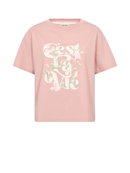 MOS MOSH Flowish O-SS Tee T-Shirt Damen rosa - Mos Mosh - MEINFREUDENHAUS
