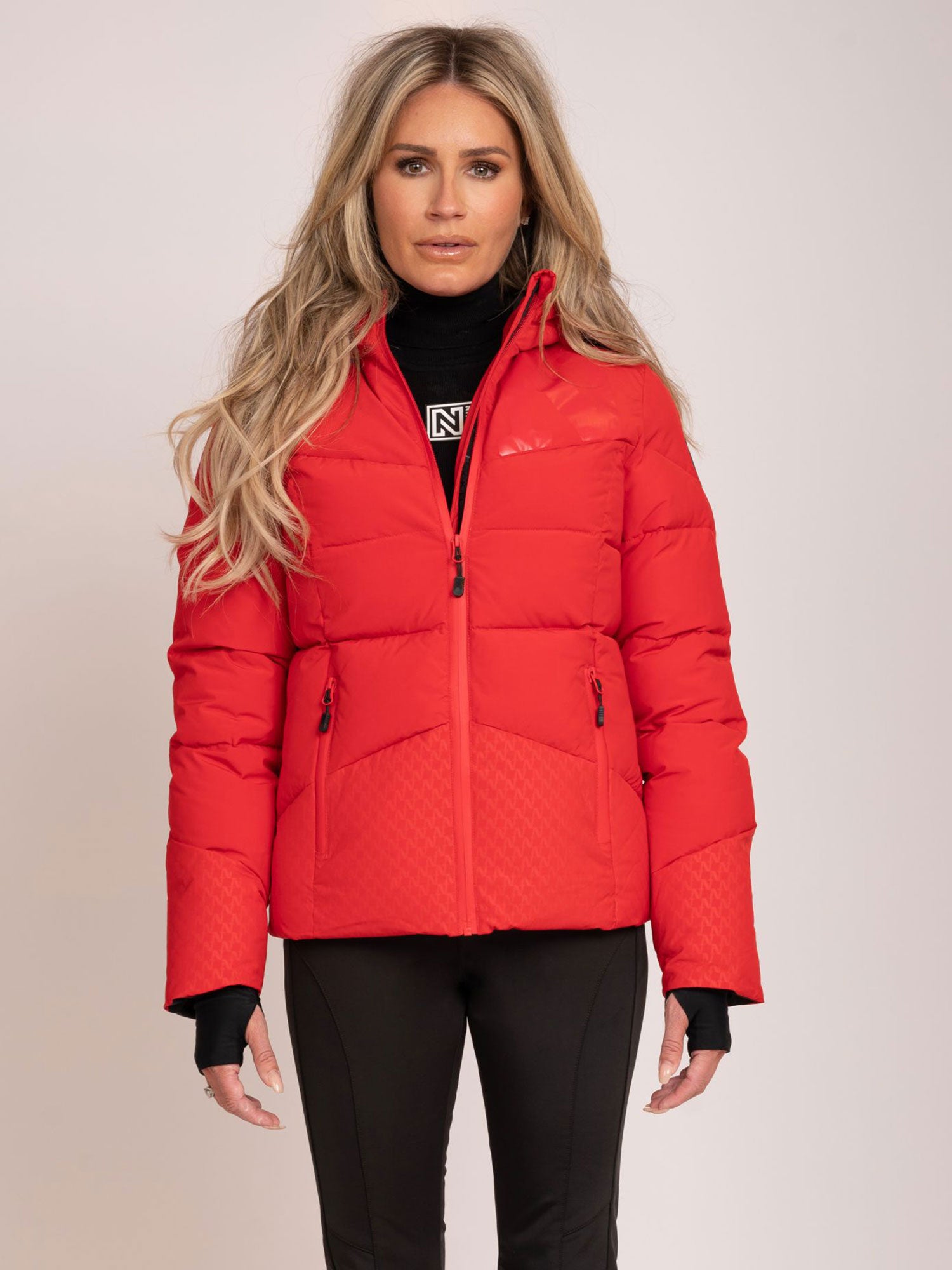 Nikkie Logo Skijacke Damen beige beige Bild 6