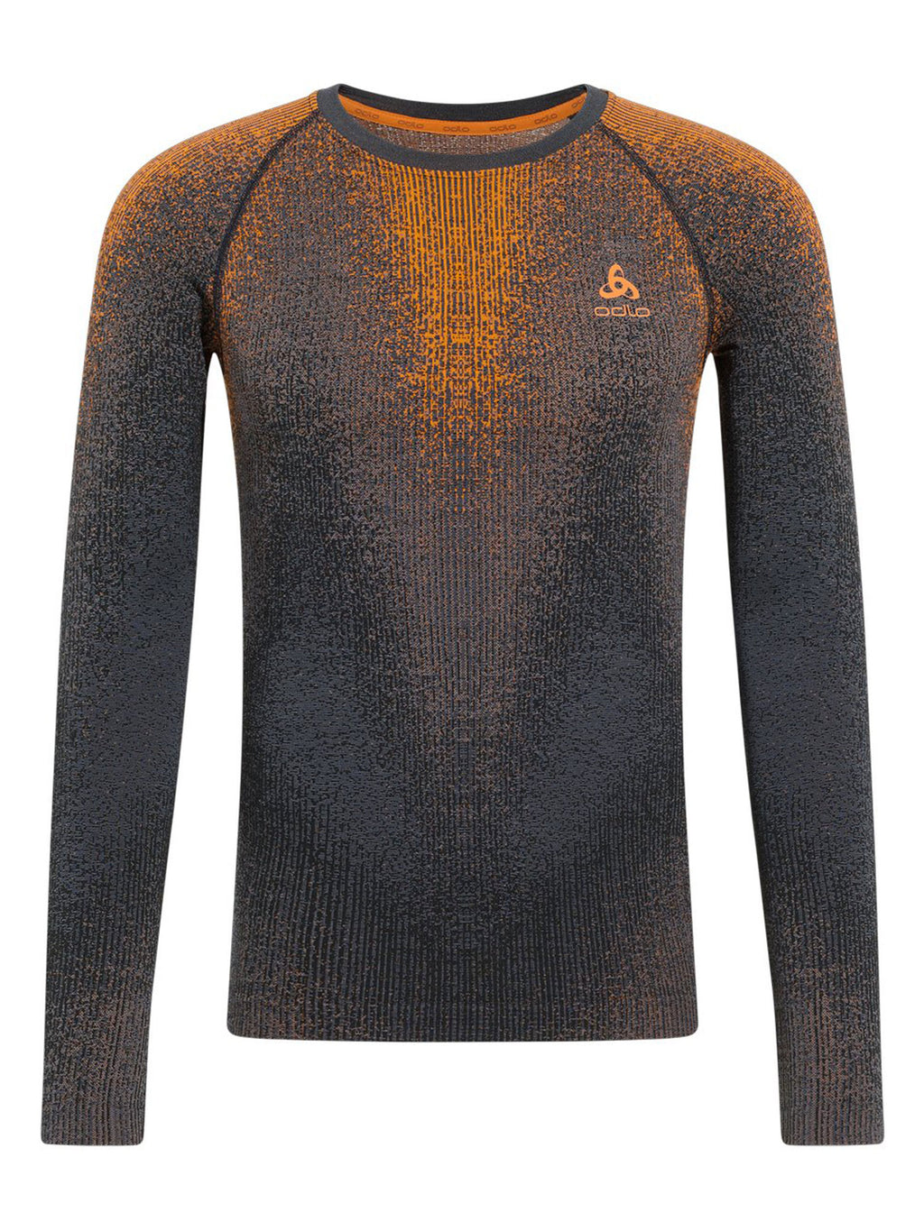 Odlo BL Top crew neck l/s Blackcomb Herren schwarz/orange schwarz/orange Bild 1