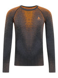 Odlo BL Top crew neck l/s Blackcomb Herren schwarz/orange schwarz/orange Bild 1