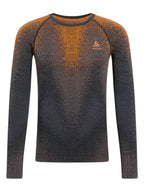 Odlo BL Top crew neck l/s Blackcomb Herren schwarz/orange schwarz/orange Bild 1