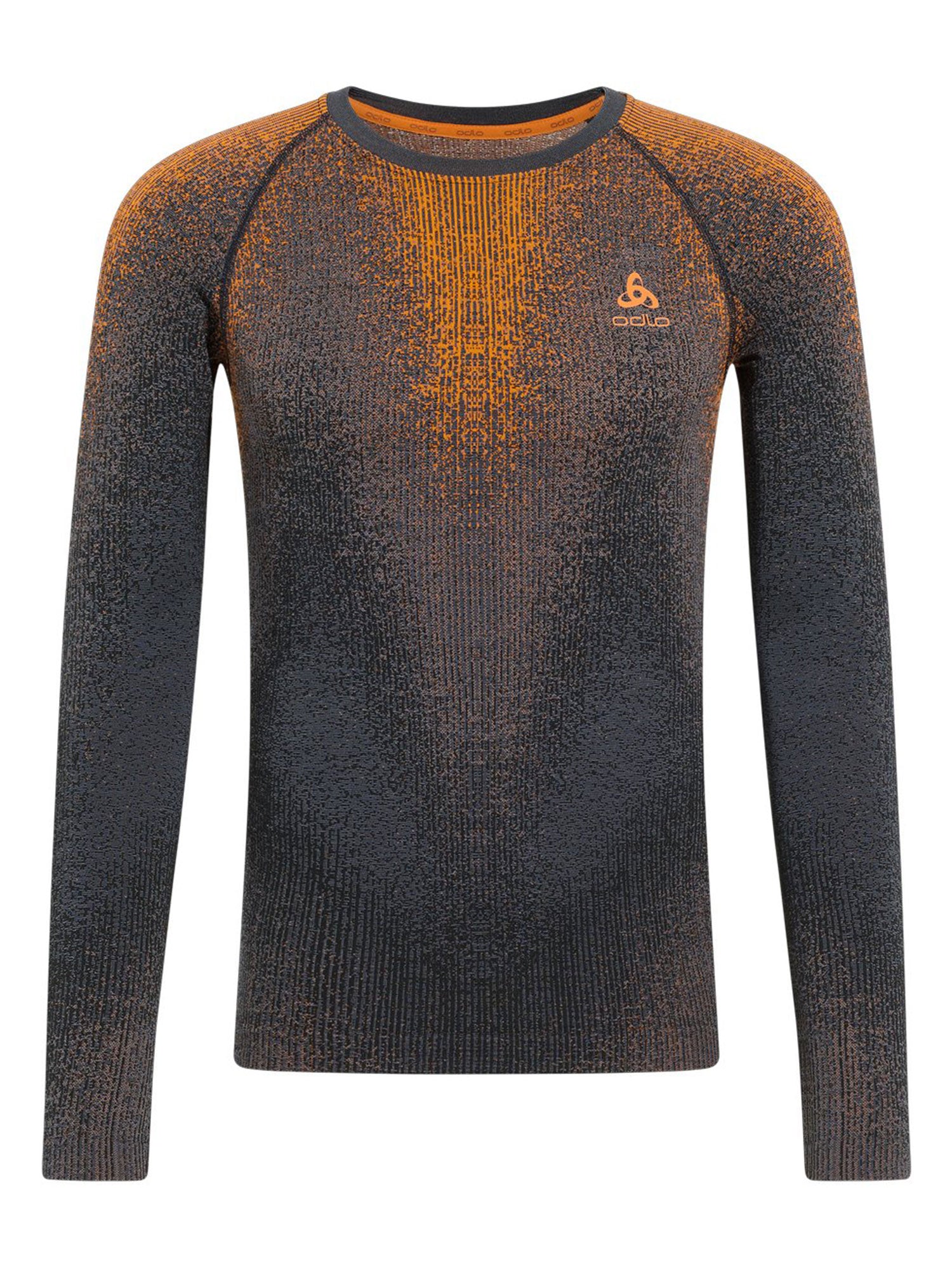 Odlo BL Top crew neck l/s Blackcomb Herren schwarz/orange schwarz/orange Bild 1