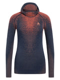 Odlo Bl Top facemask l/s Blackcomb Skiunterwäsche Damen dunkelblau/orange dunkelblau/orange Bild 1