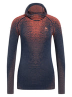 Odlo Bl Top facemask l/s Blackcomb Skiunterwäsche Damen dunkelblau/orange dunkelblau/orange Bild 1