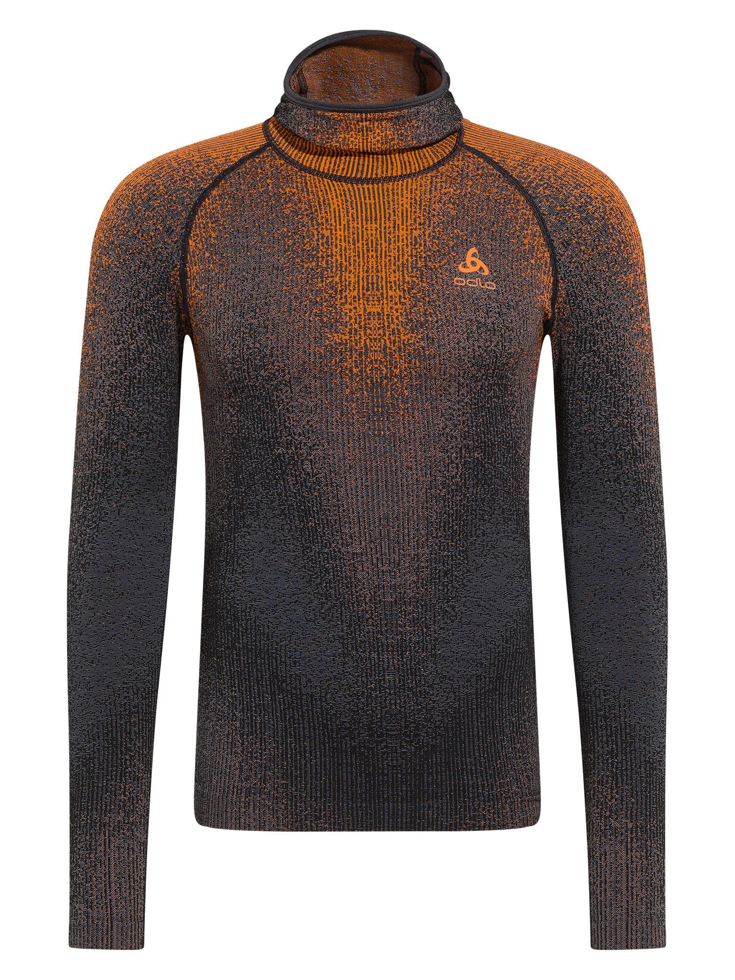 Odlo Bl Top facemask l/s Blackcomb Skiunterwäsche Herren schwarz/orange schwarz/orange Bild 1