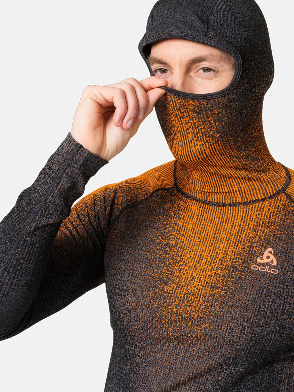 Odlo Bl Top facemask l/s Blackcomb Skiunterwäsche Herren schwarz/orange schwarz/orange Bild 4