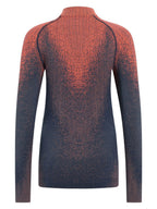 Odlo Bl Top turtle neck l/s half zip Skiunterwäsche Damen dunkelblau/orange dunkelblau/orange Bild 2