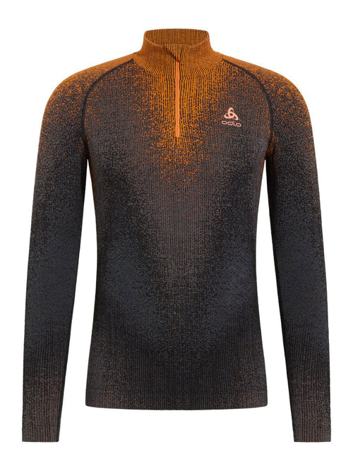 Odlo Bl Top turtle neck l/s half zip Skiunterwäsche Herren schwarz/orange schwarz/orange Bild 1
