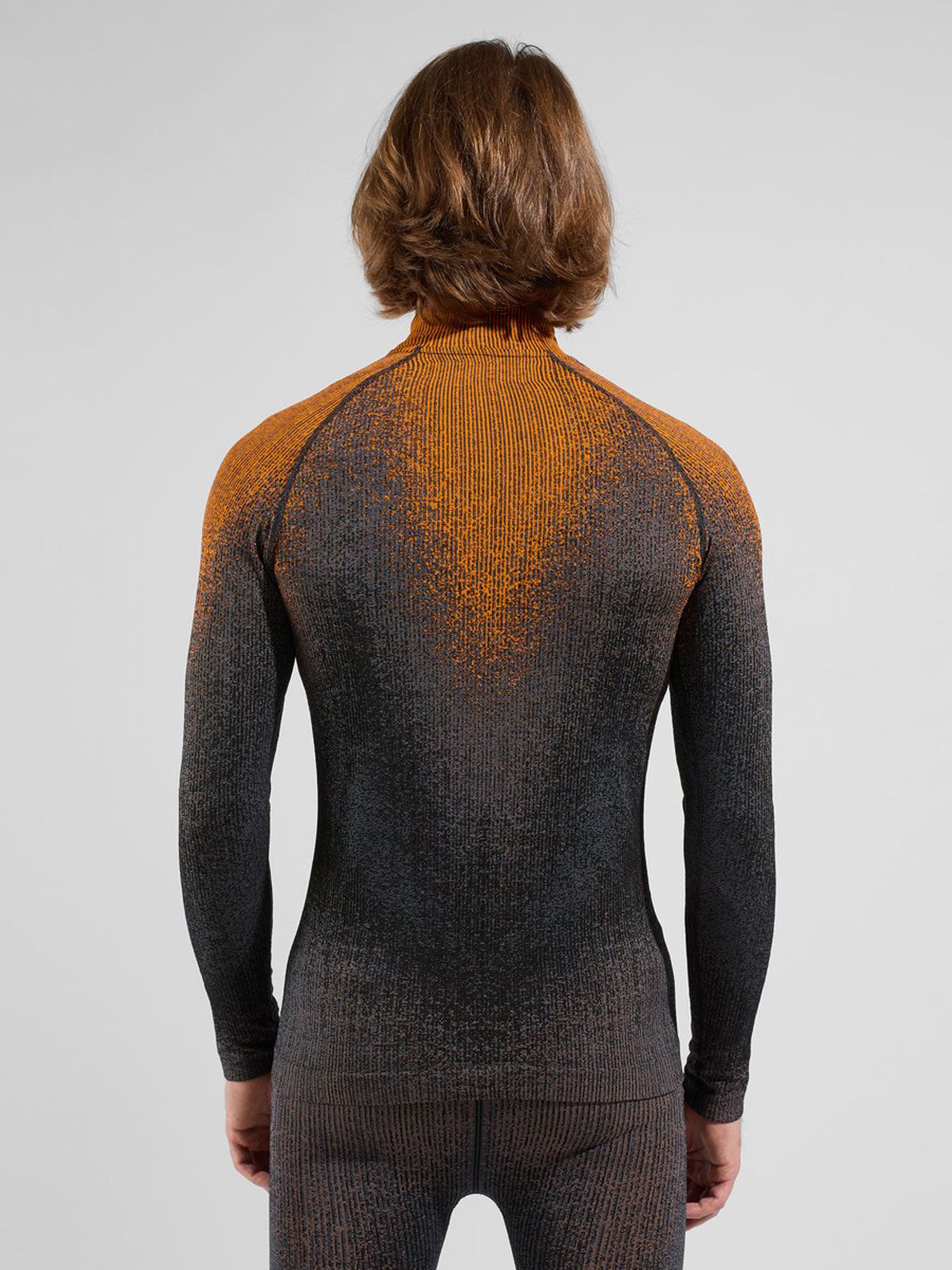 Odlo Bl Top turtle neck l/s half zip Skiunterwäsche Herren schwarz/orange schwarz/orange Bild 6