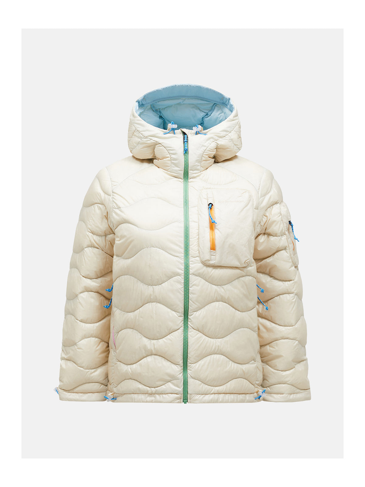 Peak Performance Helium Utility Down Hood Damen-Daunenjacke beige Bild 12