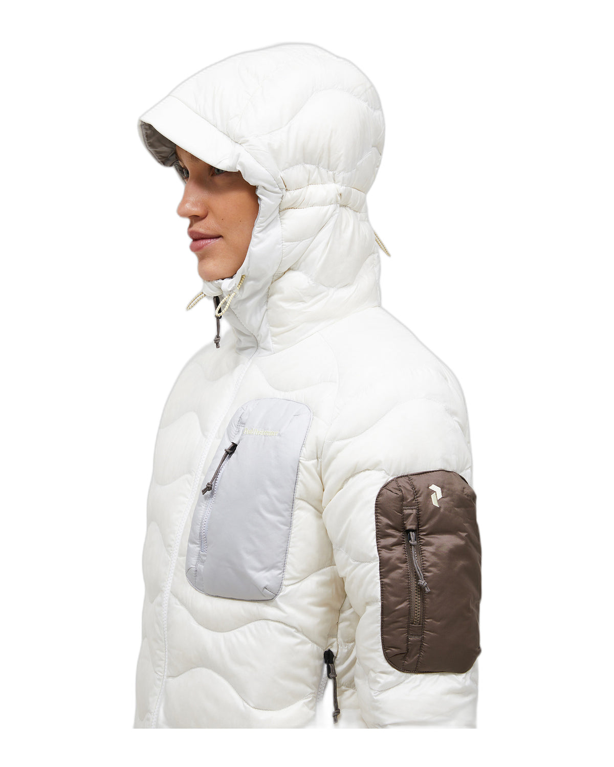 Peak Performance Helium Utility Down Hood Damen-Daunenjacke beige Bild 36