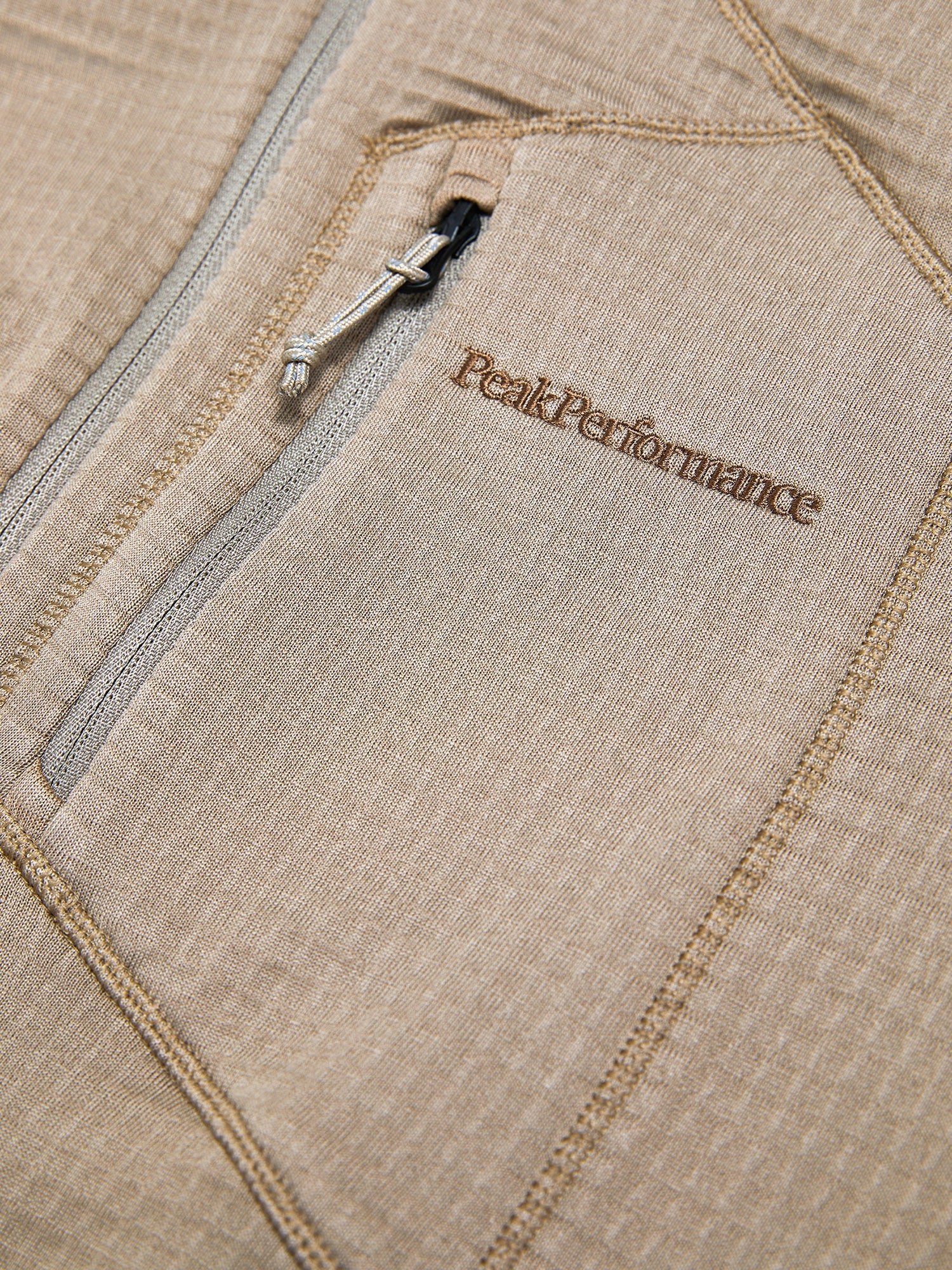 Peak Performance Trail Polartec Zip Hood Baselayer Damen beige beige Bild 3