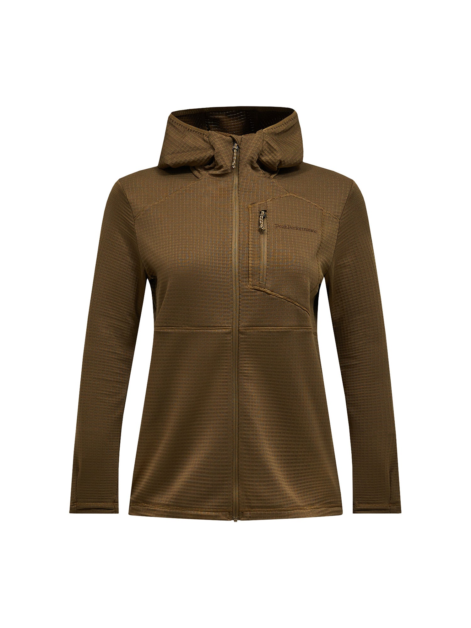 Peak Performance Trail Polartec Zip Hood Baselayer Damen beige beige Bild 13
