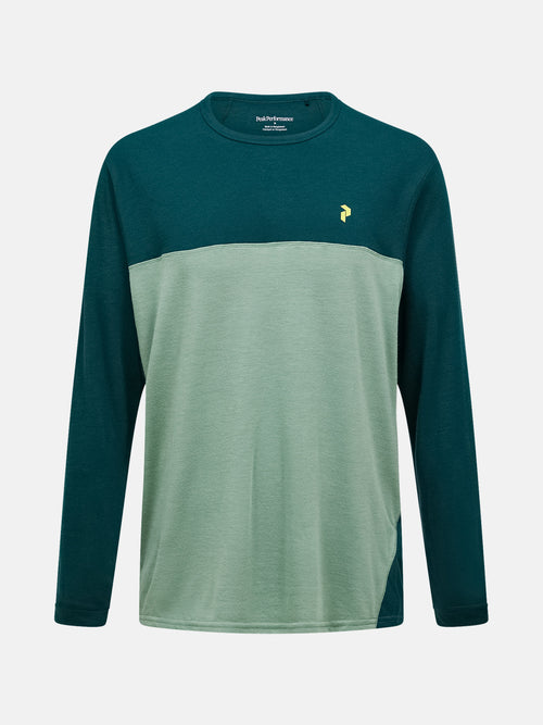 Peak Performance Trail Wool Blend Long Sleeve Baselayer Herren dunkelblau/mint dunkelblau/mint Bild 1