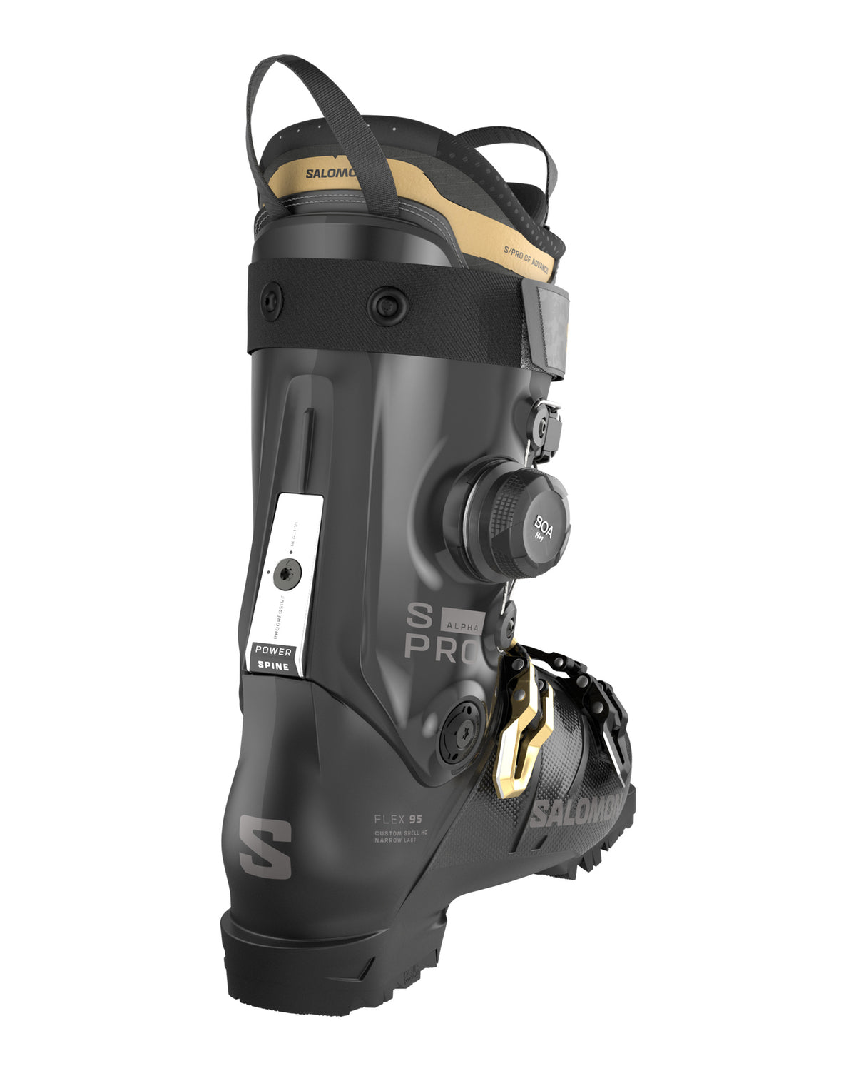 Salomon S/PRO ALPHA C BOA 95 Damen-Skischuhe Schwarz/Gold/Anthrazit-Metallic Bild 2