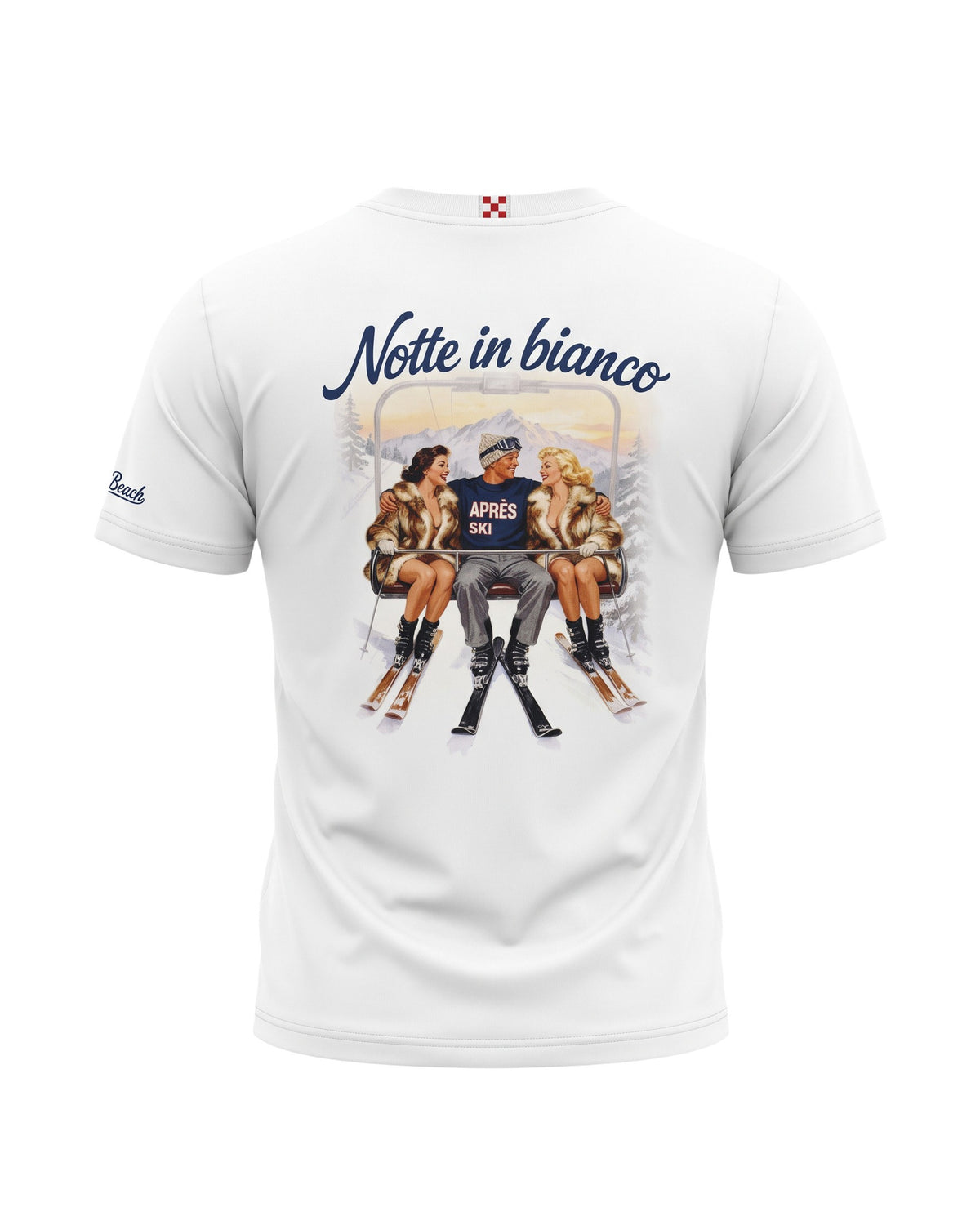 St. Barth Arnott Warm Herren-T-Shirt Notte Bianco Off-White Bild 3