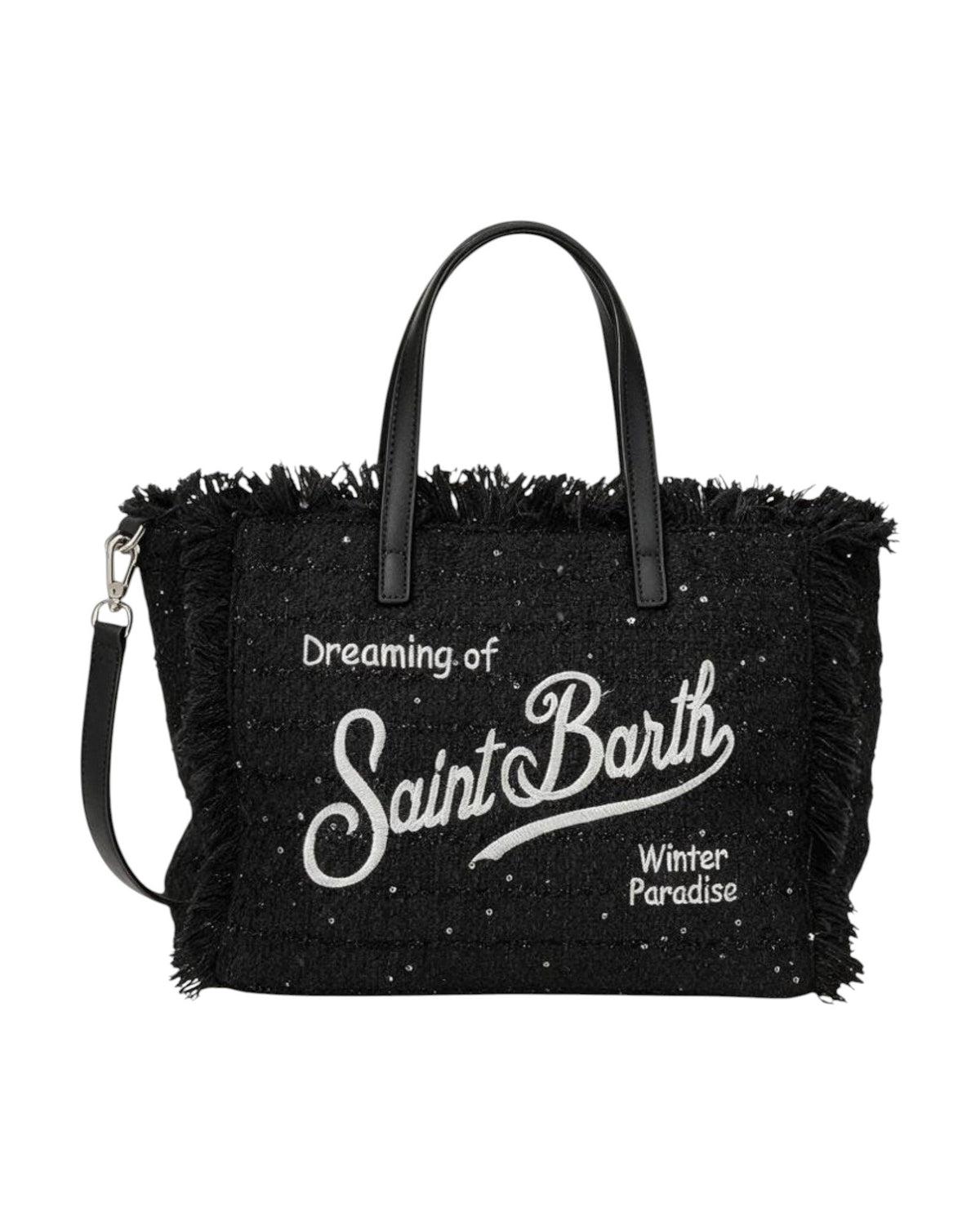 St. Barth Colette Damen-Handtasche Mini Paillettes weiss Bild 1