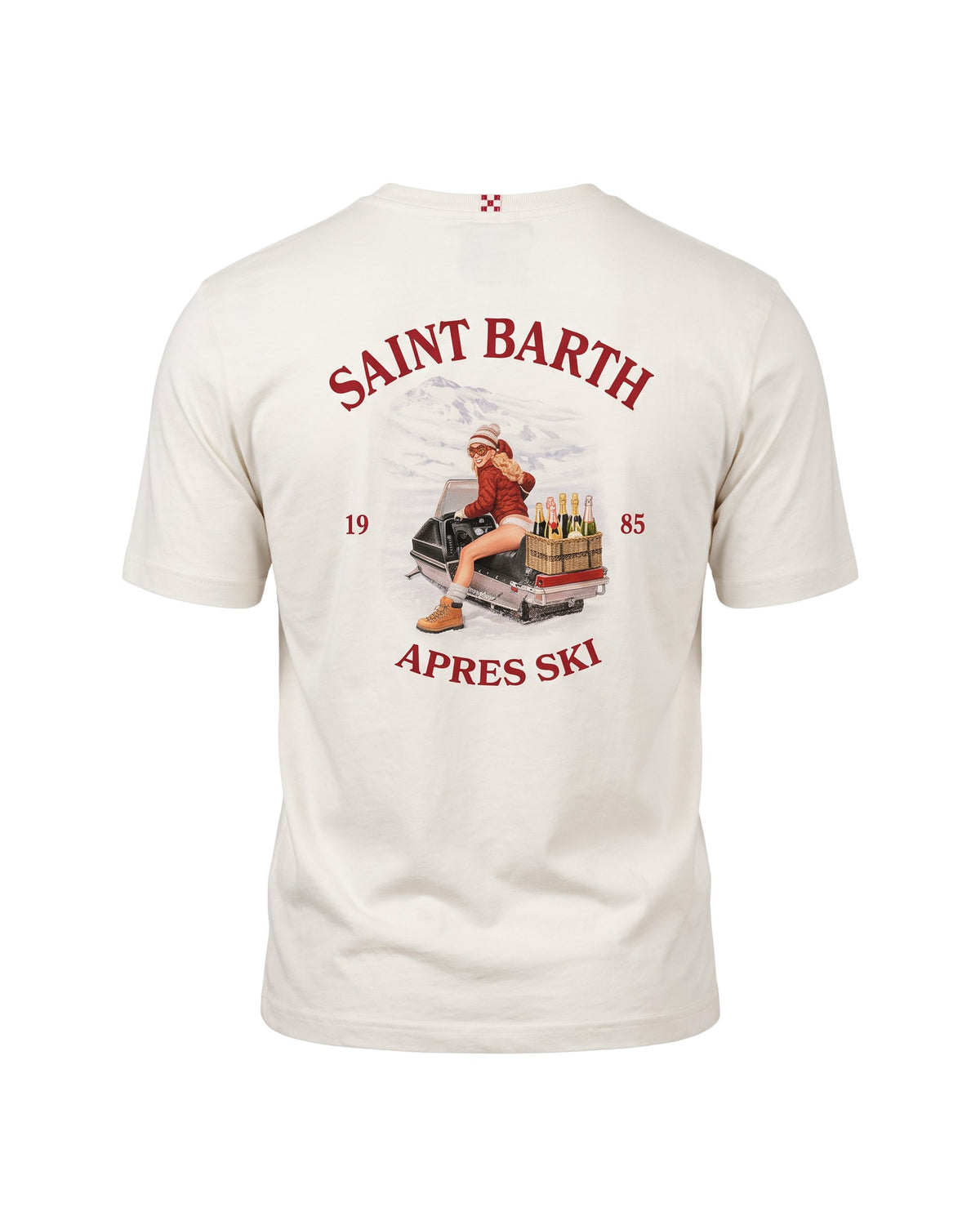 St. Barth Delmar Herren-Oversize-T-Shirt Après Ski Girl Off-White Bild 3