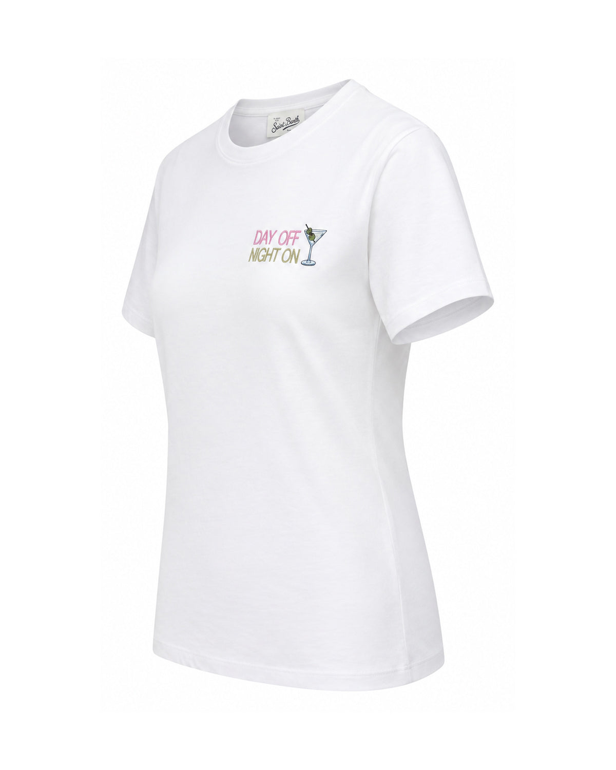 St. Barth Emilie Damen-T-Shirt Day Off Night On Off-White Bild 2