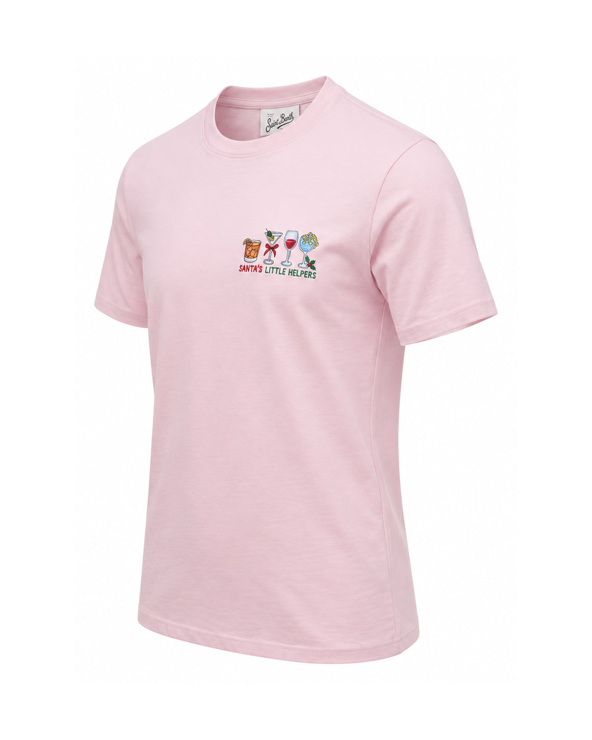 St. Barth Emilie Damen-T-Shirt Santa Helpers rosa Bild 1