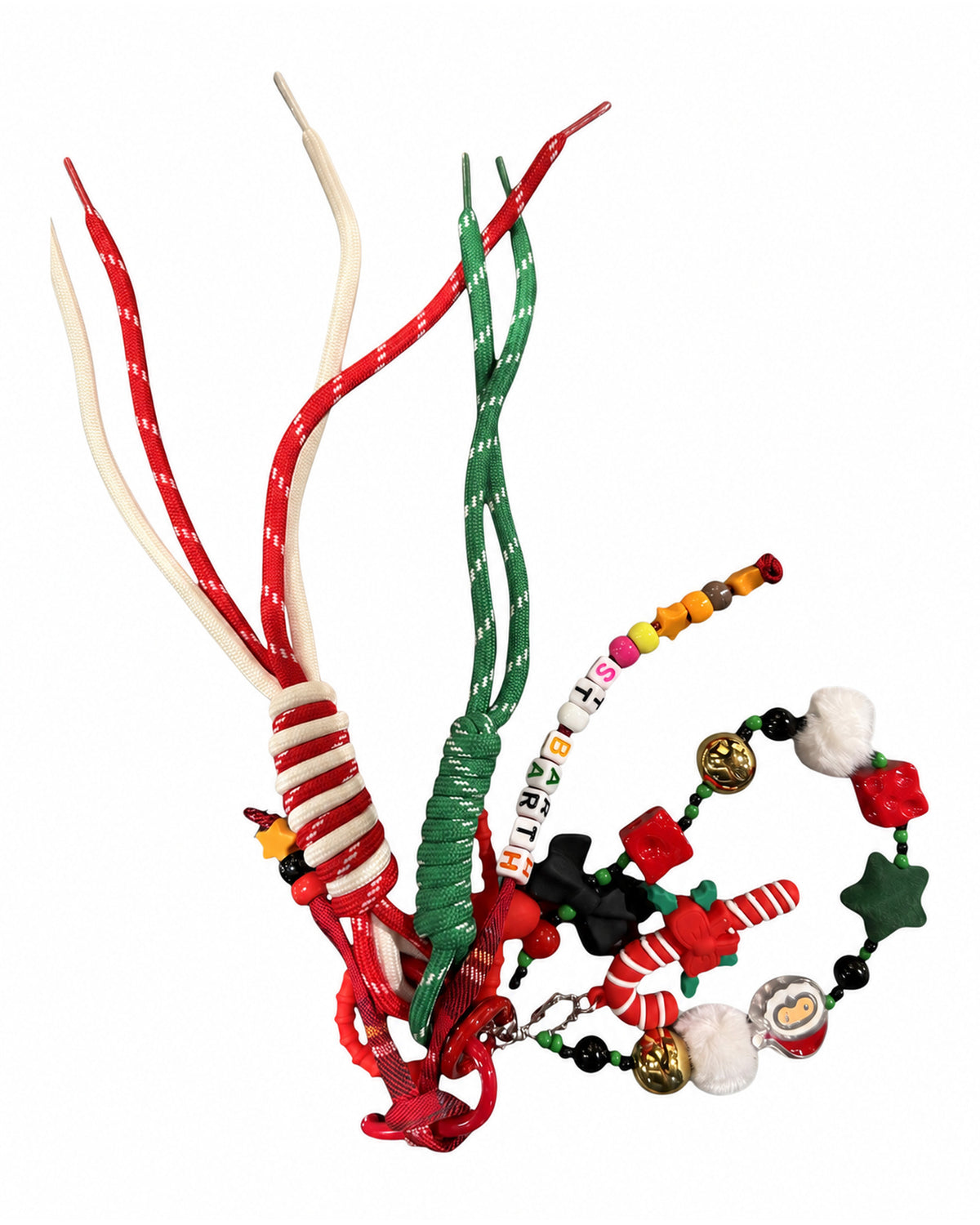 St. Barth Funny Charm Kinder-Taschenanhänger Candy Cane mehrfarbig Bild 1