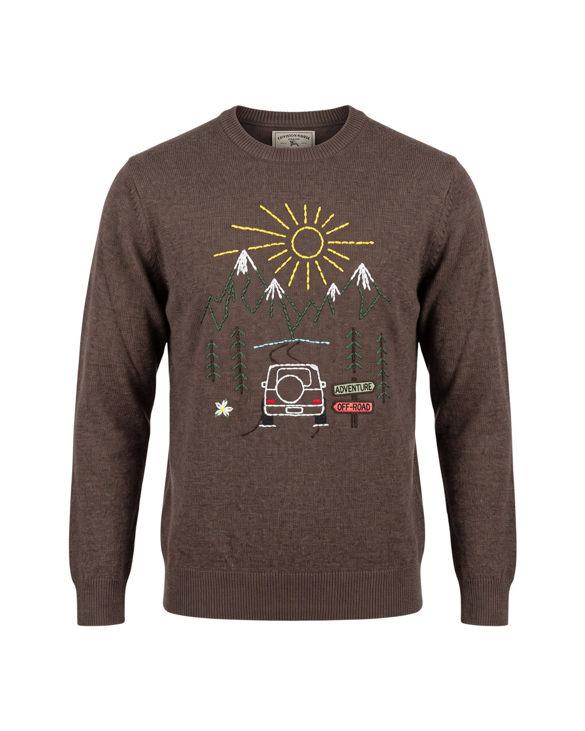 St. Barth Heron Herren-Strickpullover St. Moritz Car dunkelbraun Bild 1