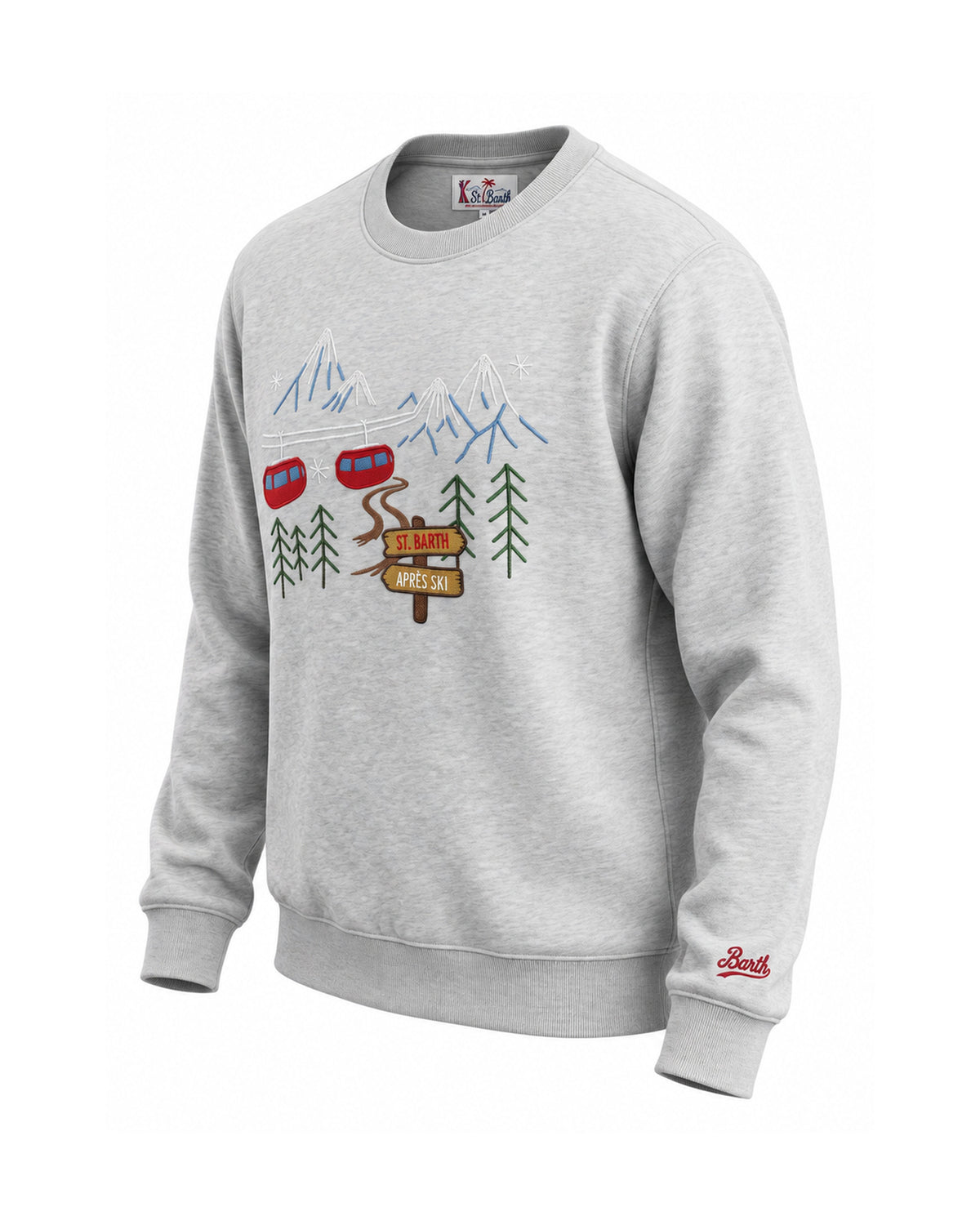St. Barth Soho Herren-Sweatshirt Après Ski hellgrau Bild 1
