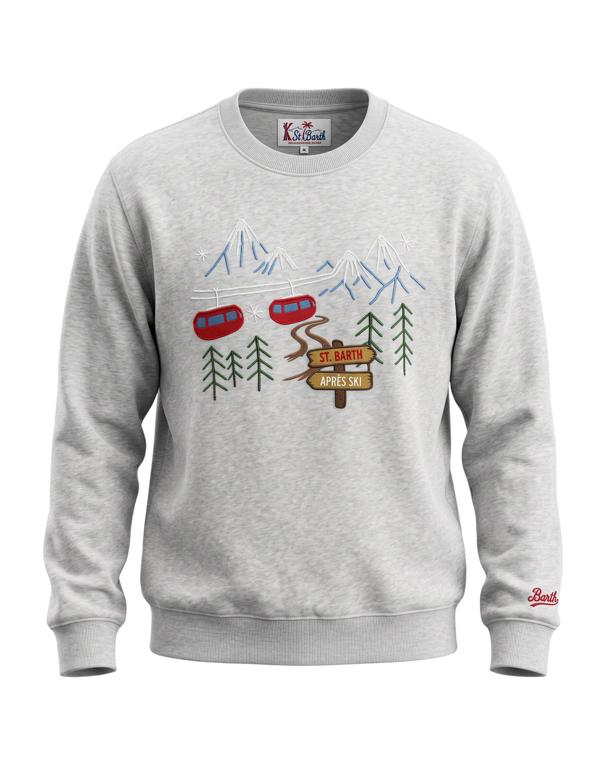 St. Barth Soho Herren-Sweatshirt Après Ski hellgrau Bild 2