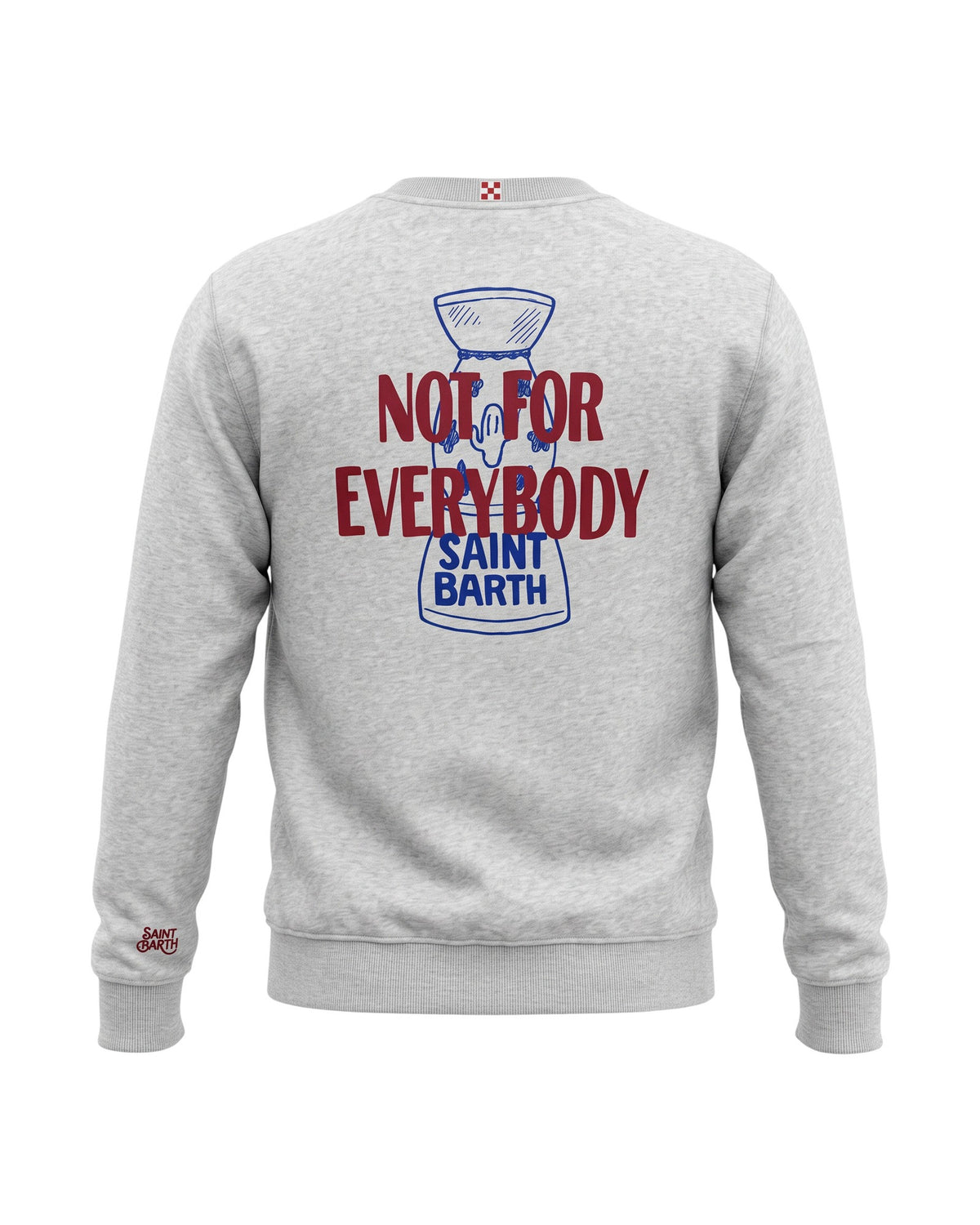 St. Barth Soho Herren-Sweatshirt Rich Not Everybody hellgrau Bild 2