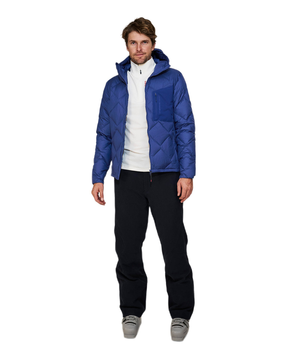 The Mountain Studio D-7 UL Pertex Ultralight Herren-Daunenjacke mit Kapuze Off-White Bild 10