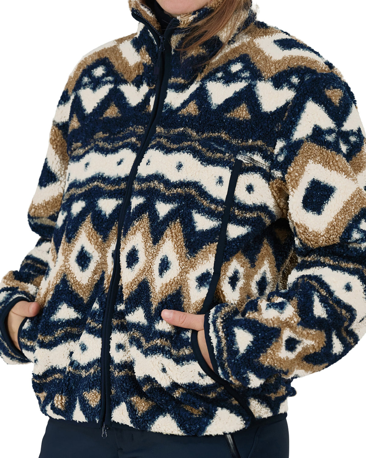 The Mountain Studio E-9 W Damen-Fleecejacke dunkelgrün Bild 5