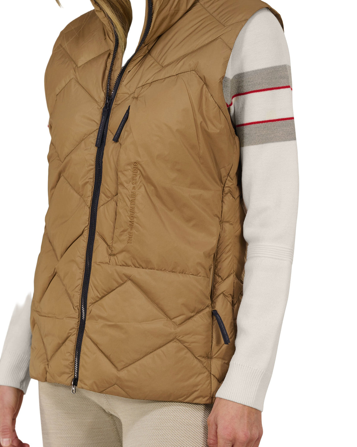 The Mountain Studio V-10 WUL Damen-Daunenweste – Otter hellbraun Bild 5