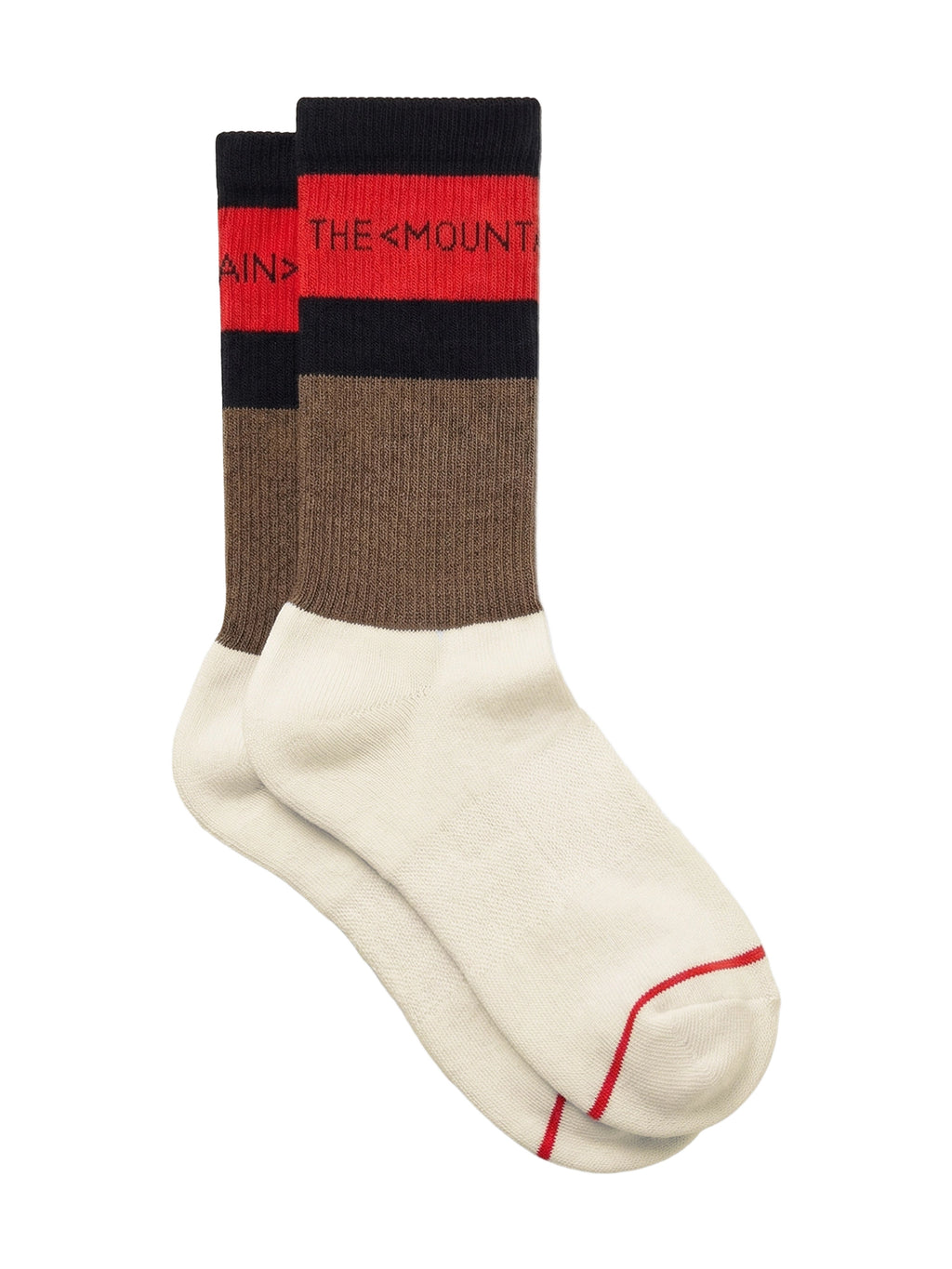 The Mountain Studio W-19 Color Block Socks Unisex weiss/braun weiss/braun Bild 1