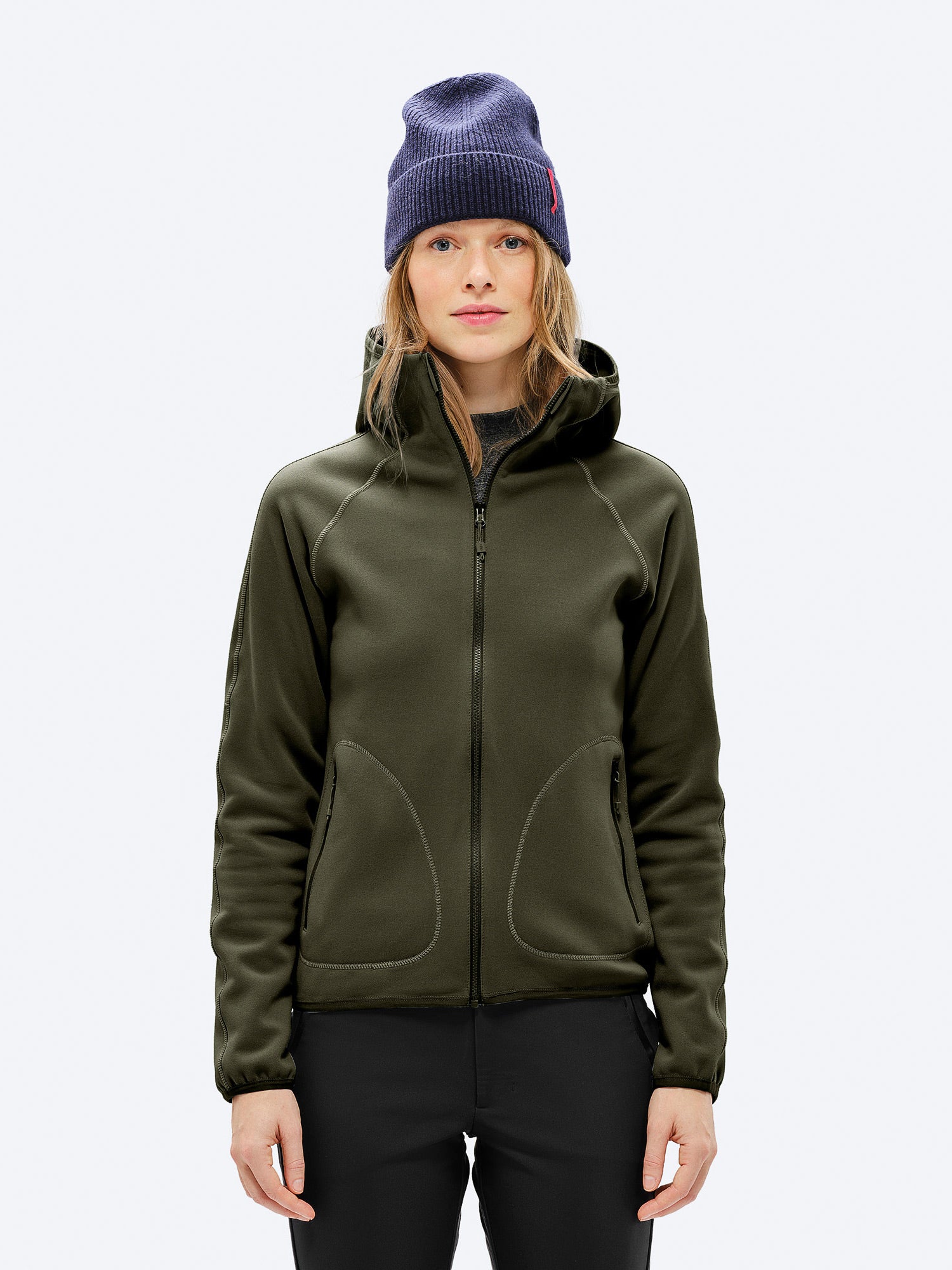 W. TECH FLEECE HOOD dunkelgrün Bild 2