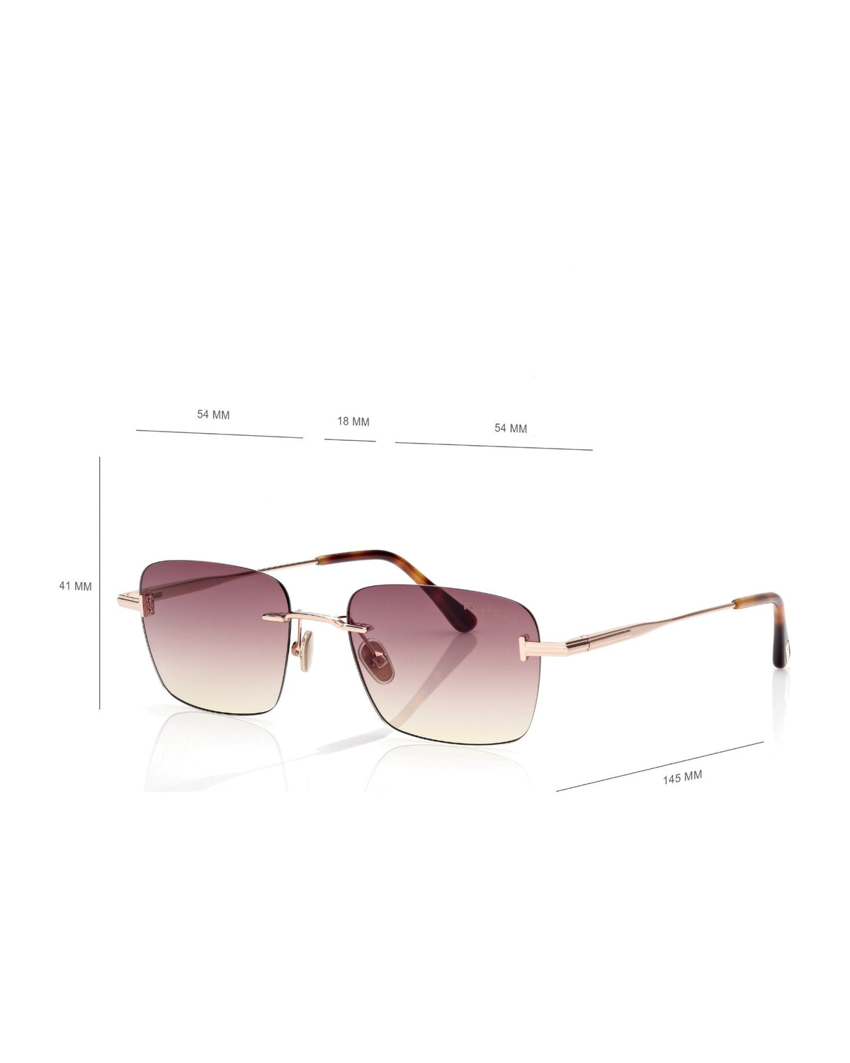 Tom Ford Jake-02 Unisex-Sonnenbrille gold Bild 4